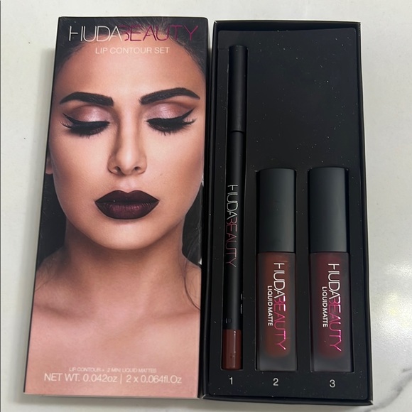 HUDA BEAUTY Other - NEW! Huda Beauty Lip Contour Set Vixen  
& Famous (discontinued limited edition)